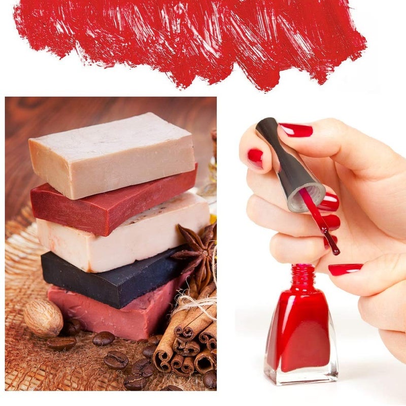 SEISSO Mica Powder - 3.5oz/100g Red Natural Epoxy Resin Dye Color Pigment Powder for Soap Making, Candle Making, Slime, Nail, Paint, Bath Bomb Colorant, Gift for Christmas New Year - Image 5